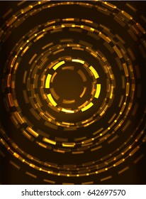 Fondo de patrón abstracto de círculos de color amarillo neón