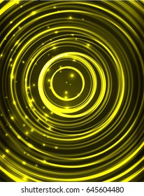 Fondo de patrón abstracto de círculos de color amarillo neón