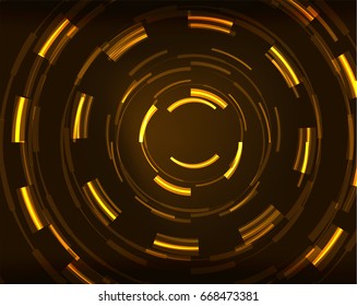 Neon yellow circles vector abstract pattern background