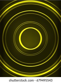 Fondo de patrón abstracto de círculos de color amarillo neón