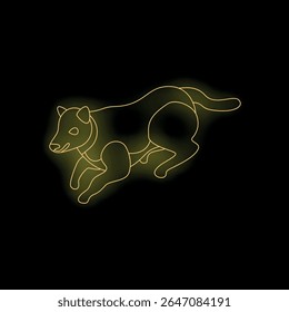 Neon amarelo labrador retriever correndo rápido com movimento borrão efeito, adequado para pet shop ou veterinária
