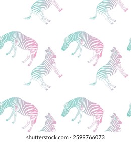 Neon zebra pattern vector illustration