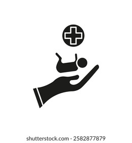 Neonatologist icon Symbol mark in Outline style