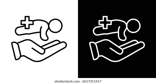 Neonatologist icon vector for web and mobile app. Symbol isolated.