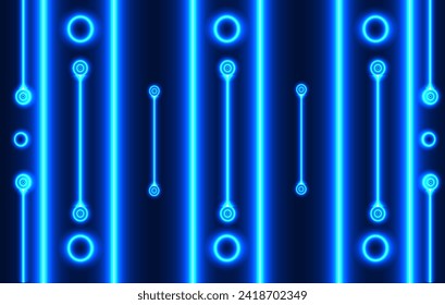 Neonlight with blue background design