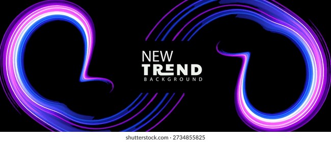 neonlit abstract background with purple and blue swirls
