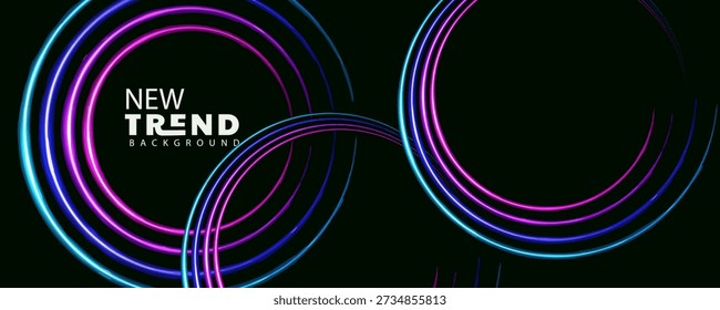 neonlit circles on dark background