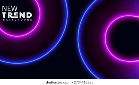 neonlit circular pattern with purple and blue rings