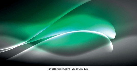 Neon-lit waves surge across background, mesmerizing dance of luminescence and motion. Dynamic backdrop captures essence of energy and modern aesthetics