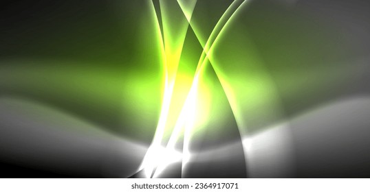 Neon-lit waves surge across background, mesmerizing dance of luminescence and motion. Dynamic backdrop captures essence of energy and modern aesthetics