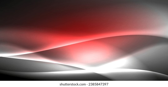 Neon-lit waves surge across background, mesmerizing dance of luminescence and motion. Dynamic backdrop captures essence of energy and modern aesthetics