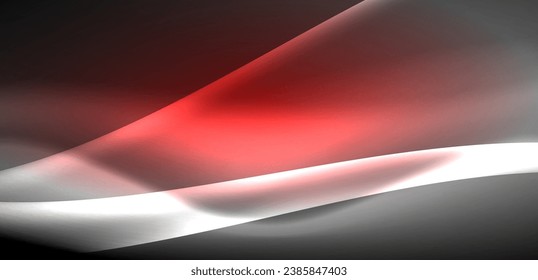 Neon-lit waves surge across background, mesmerizing dance of luminescence and motion. Dynamic backdrop captures essence of energy and modern aesthetics