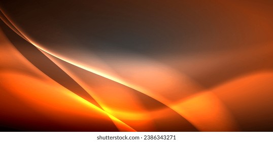Neon-lit waves surge across background, mesmerizing dance of luminescence and motion. Dynamic backdrop captures essence of energy and modern aesthetics