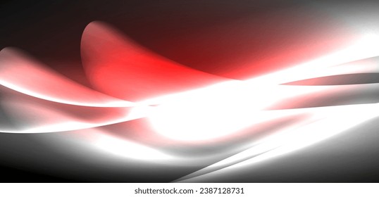 Neon-lit waves surge across background, mesmerizing dance of luminescence and motion. Dynamic backdrop captures essence of energy and modern aesthetics
