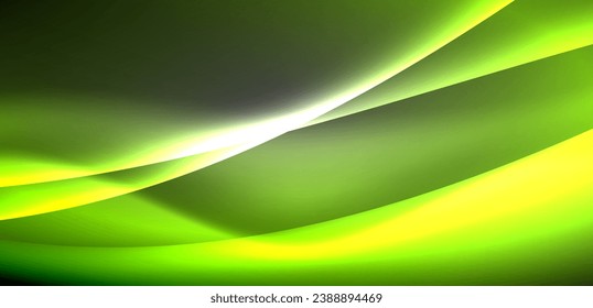 Neon-lit waves surge across background, mesmerizing dance of luminescence and motion. Dynamic backdrop captures essence of energy and modern aesthetics