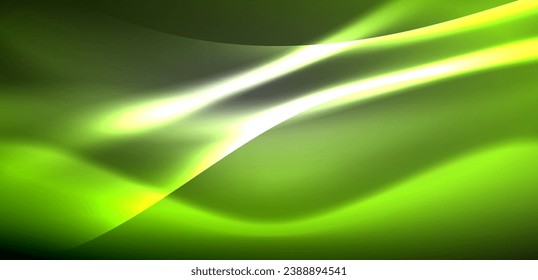 Neon-lit waves surge across background, mesmerizing dance of luminescence and motion. Dynamic backdrop captures essence of energy and modern aesthetics