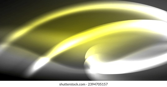 Neon-lit waves surge across background, mesmerizing dance of luminescence and motion. Dynamic backdrop captures essence of energy and modern aesthetics