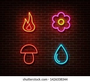 Free neon flower - Vector Art