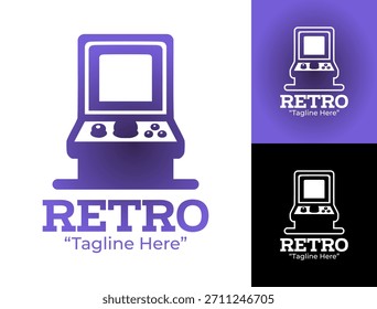 A neon-styled retro gaming logo crafted for arcade venues, retro events, and digital entertainment identity.