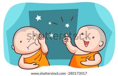 neophyte had a toothache at night vector illustration