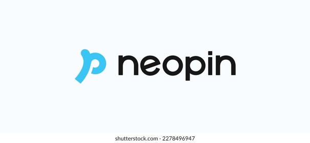 Neopin Kryptowährung NPT Token, Kryptowährung Logo auf isoliertem Hintergrund mit Text.
