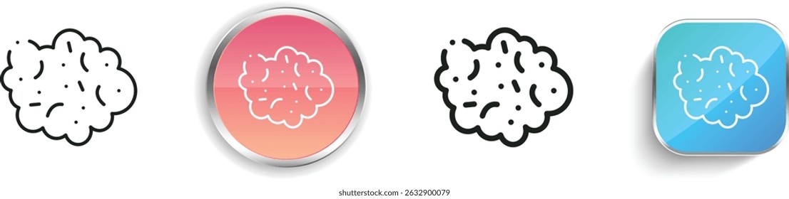 neoplasm icon. Thin Linear, Regular and Button Style Design Isolated On White Background