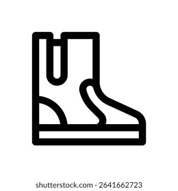 Neoprene boots. Editable stroke vector icon.