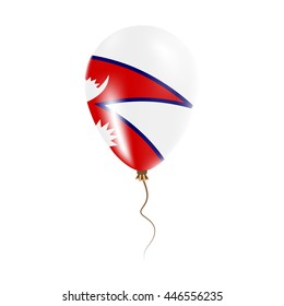 Nepal balloon with flag. 