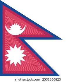 Nepal Constitution Day November 9. Scribble style Nepal flag vector background. Poster, card, banner.