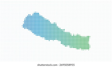 Nepal dotted map in modern halftone style, vector illustration on white background