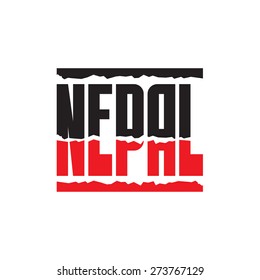 Nepal earthquake - vector logo concept illustration.
. 