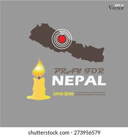 Nepal earthquake.pray for Nepal.vector illustration.