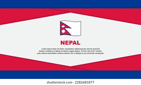 Nepal Flag Abstrakte Hintergrunddesign-Vorlage. Nepal Independence Day Banner Cartoon Vektorgrafik. Nepal-Vektorgrafik