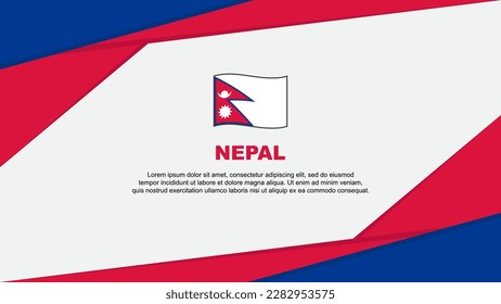 Nepal Flag Abstract Background Design Template. Nepal Independence Day Banner Cartoon Vector Illustration. Nepal
