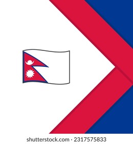 Nepal Flag Abstract Background Design Template. Nepal Independence Day Banner Social Media Post. Nepal Cartoon