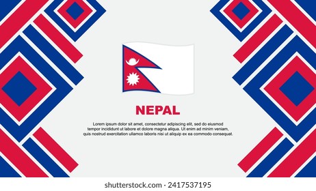 Nepal Flag Abstract Background Design Template. Nepal Independence Day Banner Wallpaper Vector Illustration. Nepal