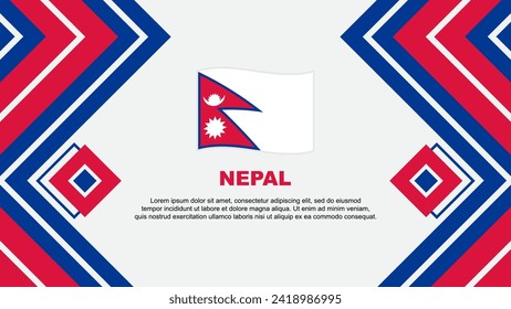 Nepal Flag Abstract Background Design Template. Nepal Independence Day Banner Wallpaper Vector Illustration. Nepal Design