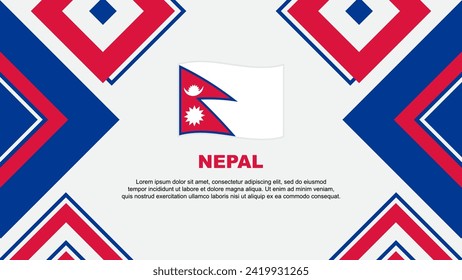 Nepal Flag Abstract Background Design Template. Nepal Independence Day Banner Wallpaper Vector Illustration. Nepal Independence Day