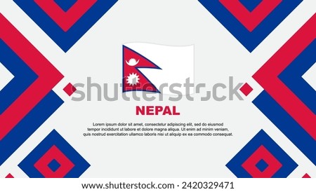 Nepal Flag Abstract Background Design Template. Nepal Independence Day Banner Wallpaper Vector Illustration. Nepal Template