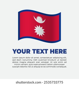 Nepal Flag Banner Background Template