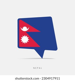 Nepal flag bubble chat icon