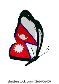 Nepal flag butterfly - vector