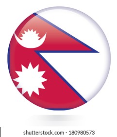 Nepal Flag Button