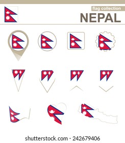 Nepal Flag Collection, 12 versions