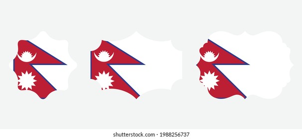 Nepal flag. flat icon symbol vector illustration