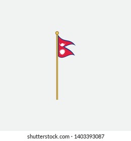 Nepal flag graphic element Illustration template