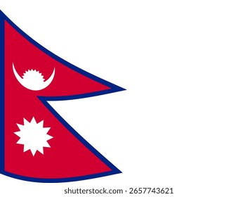 Ilustrador de banderas de Nepal país banderas símbolo nación
icono de saludo