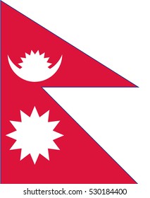 nepal Flag for Independence Day and infographic Vector illustration.