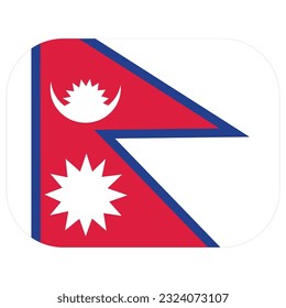 Nepal flag shape. Flag of Nepal