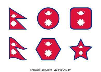 Nepal flag simple illustration for independence day or election